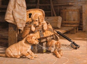 ami0075D11 動物 犬 Oil Paintings